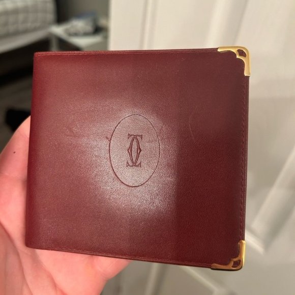 SOLD Vintage Cartier Red Leather Bifold Wallet - Picture 8 of 10